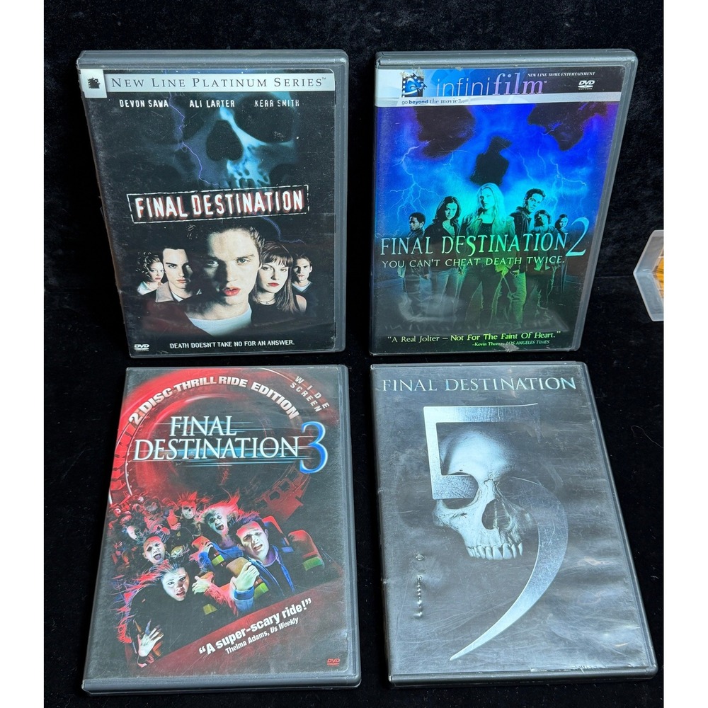 Final Destination: DVD Lot 1 2 3 5, Supernatural Slasher Franchise, Horror
